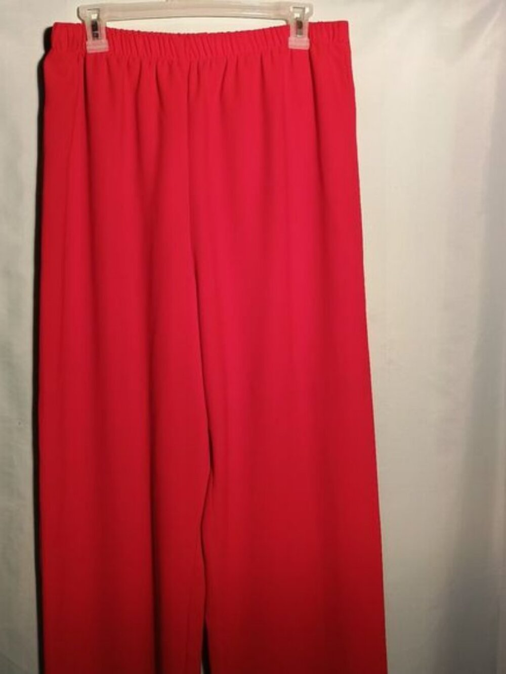 Women's Hot Pink Wide Leg Pull-On Pants – Elastic Waist Comfy Trouser